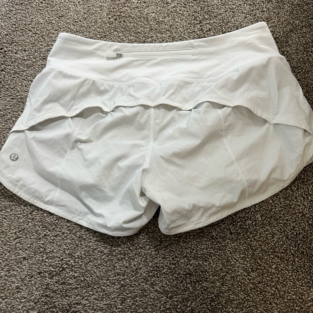 Lululemon white speed up short